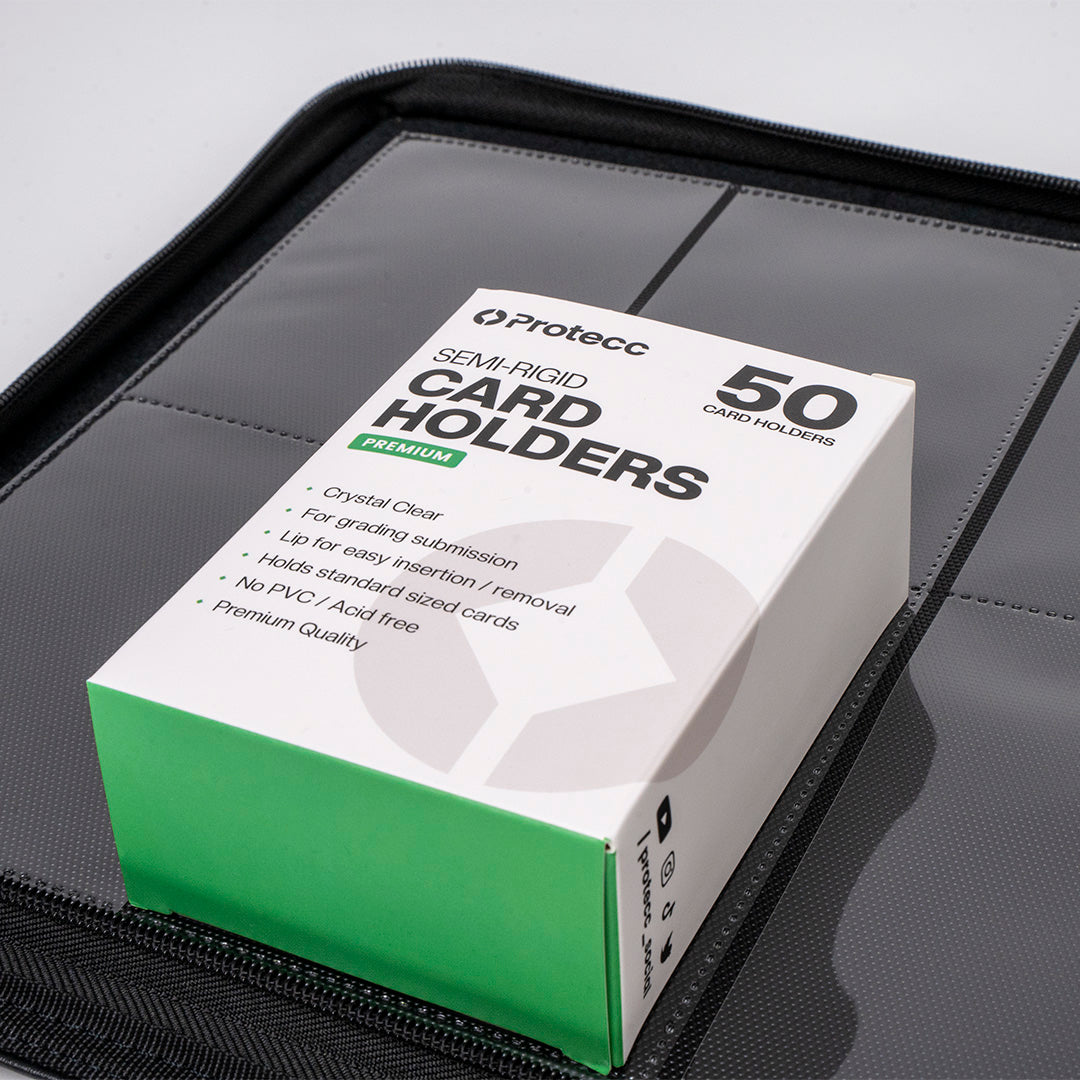 Card Saver Binder Semi-Rigid Binder Album by Protecc for TCGs like Pokemon, One Piece, Magic The Gathering and more!